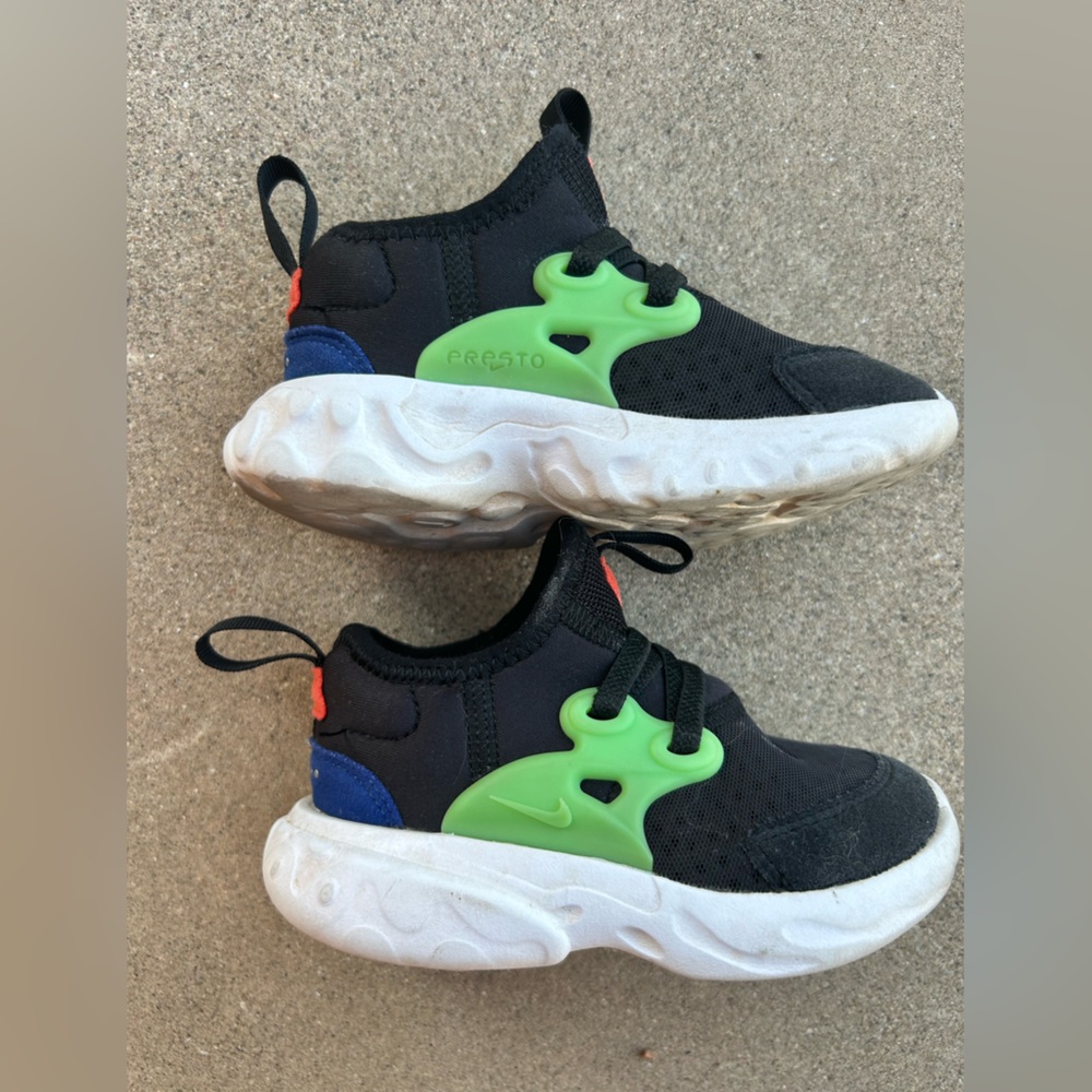 Nike Presto Unisex Baby Shoes Size‎ 7c Boy/Girl green black